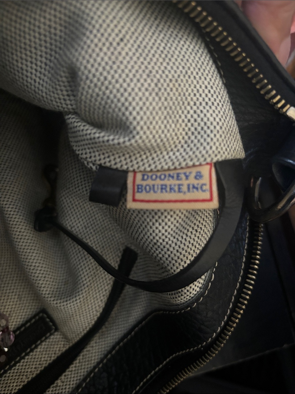 Dooney & Bourke Gray/Black Logo-Print Shoulder Hobo - Picture 4 of 7